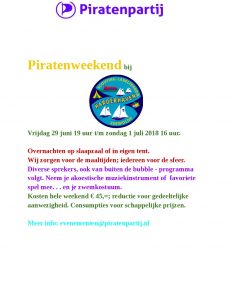 Piratenweekend Zeewolde @ Scoutcentrum Harderhaven | Zeewolde | Flevoland | Nederland